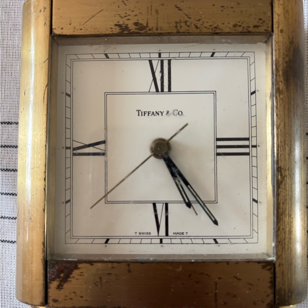 Tiffany & Co. Gold and Black Clock